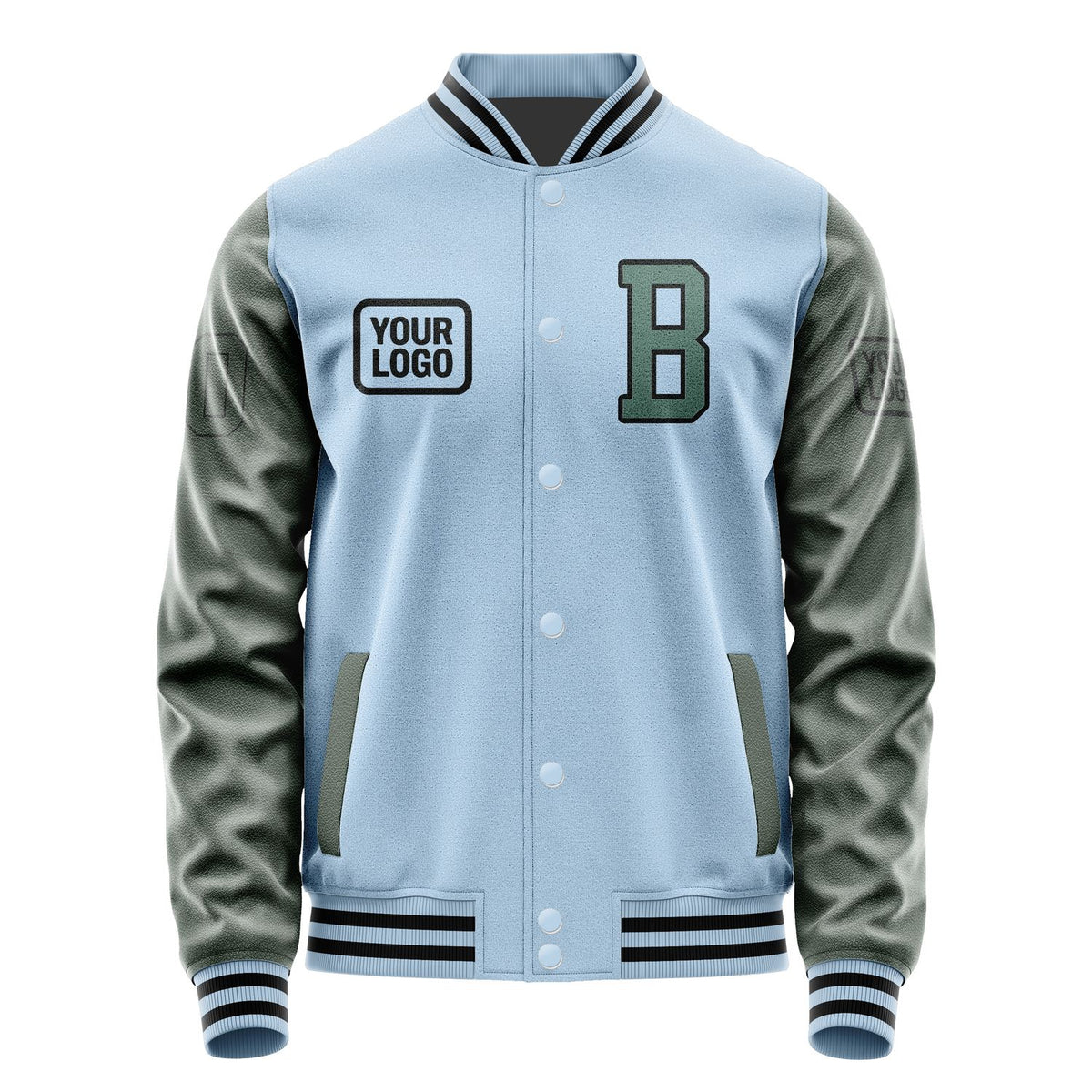 Custom Light Blue Blue Green Jacket JA080827081717272717