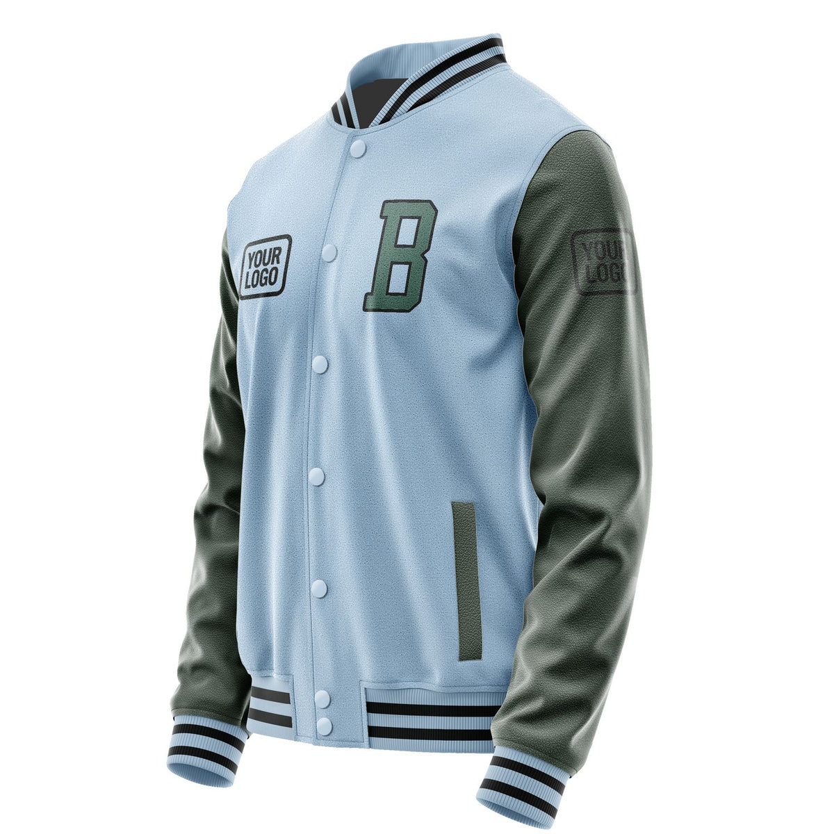 Custom Light Blue Blue Green Jacket JA080827081717272717