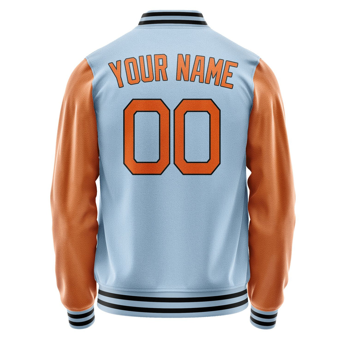 Custom Light Blue Orange Jacket JA0808280817B21728