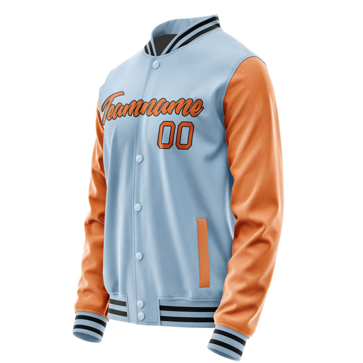 Custom Light Blue Orange Jacket JA0808280817B21728