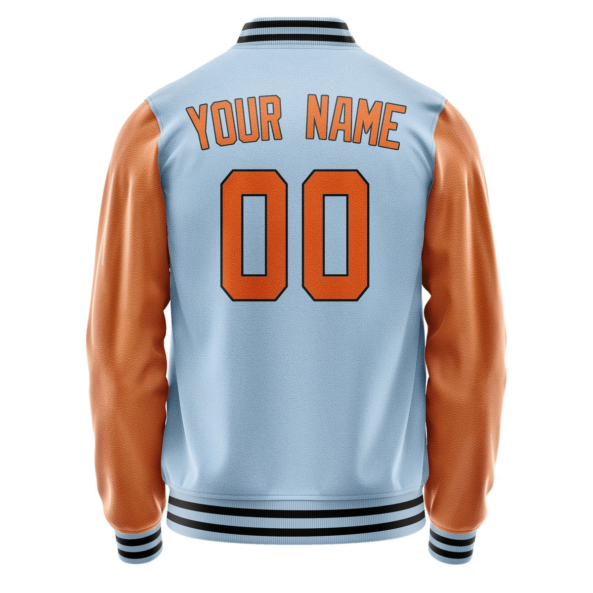 Custom Light Blue Orange Jacket JA0808280817B31728