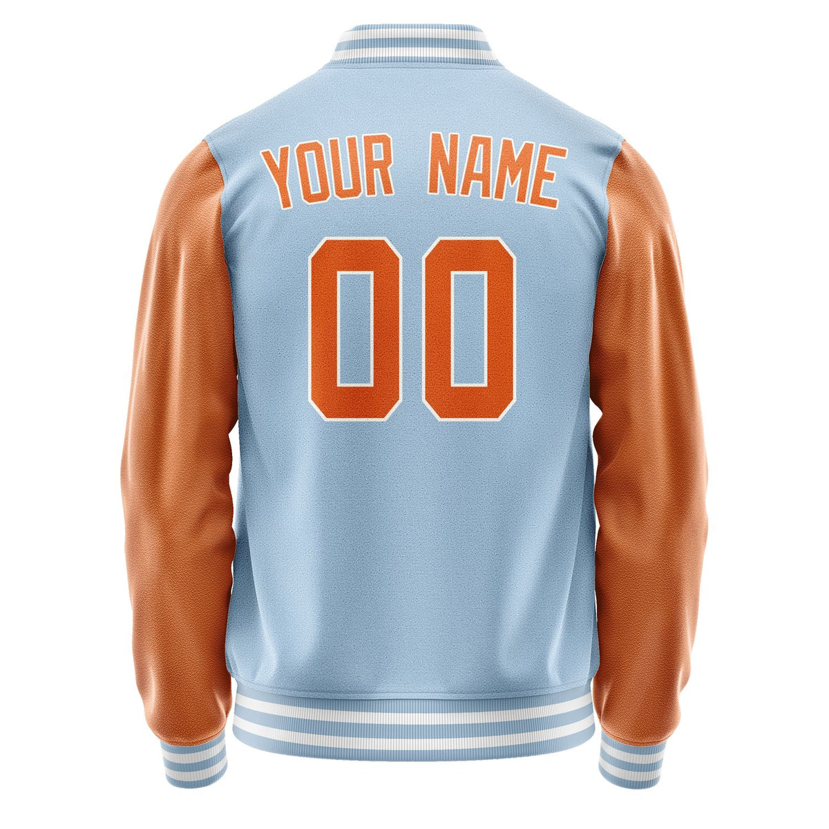 Custom Light Blue Orange Jacket JA0808280818B31828