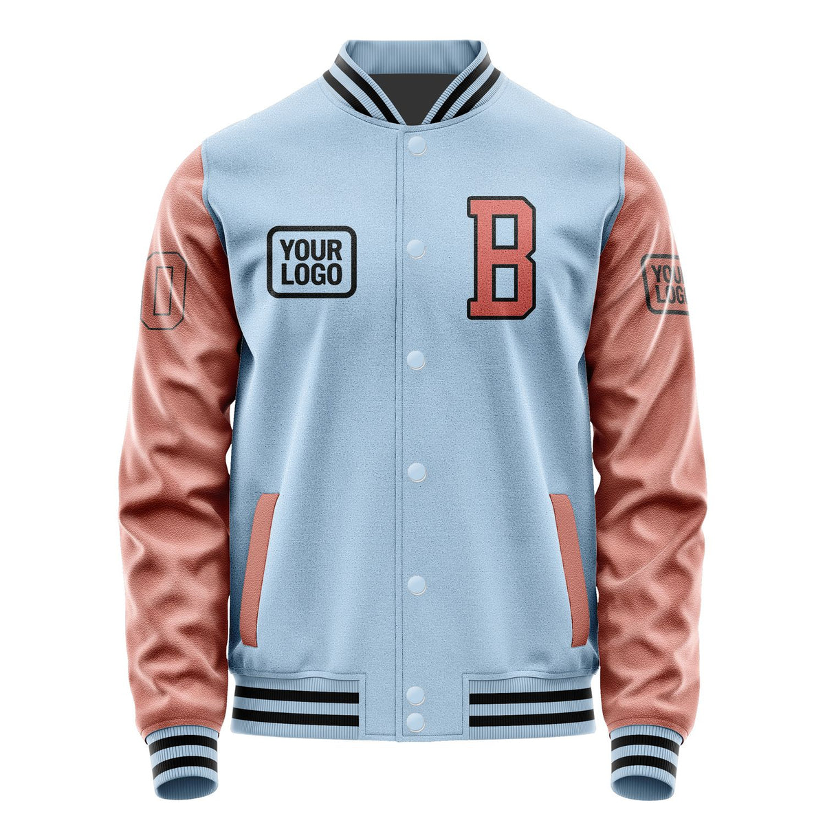 Custom Light Blue Copper Rose Jacket JA080829081717292917