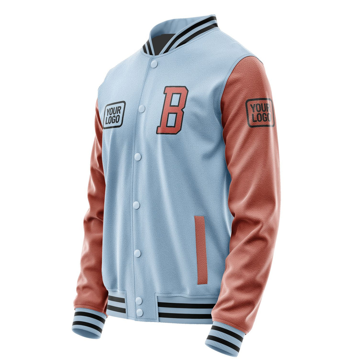 Custom Light Blue Copper Rose Jacket JA080829081717292917