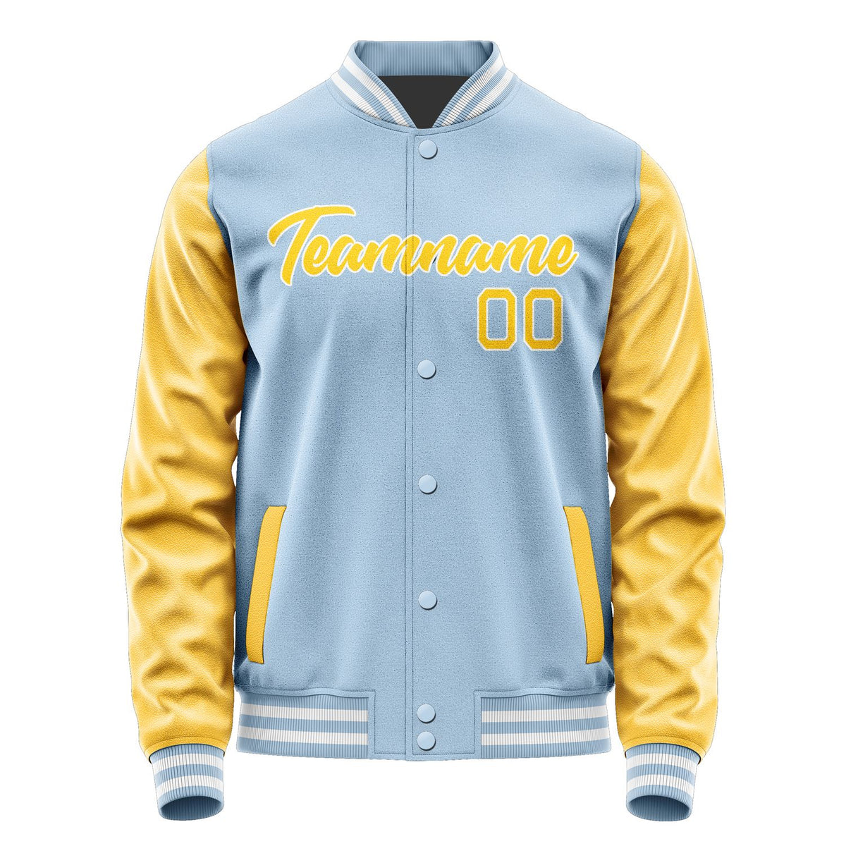 Custom Light Blue Gold Jacket JA0808300818B21830