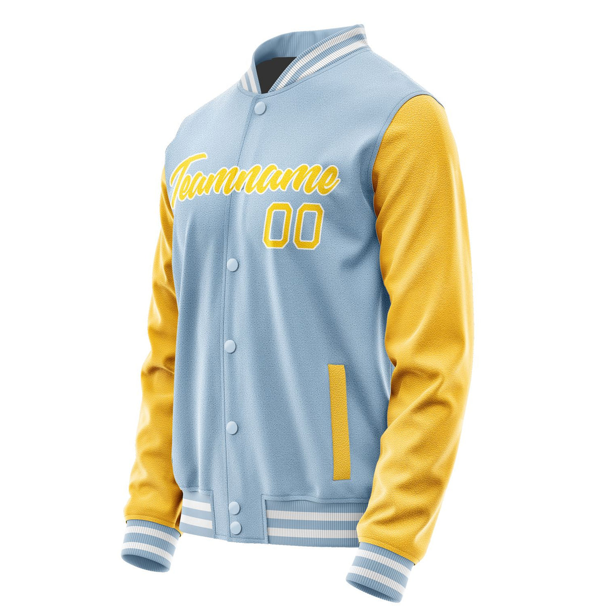 Custom Light Blue Gold Jacket JA0808300818B21830