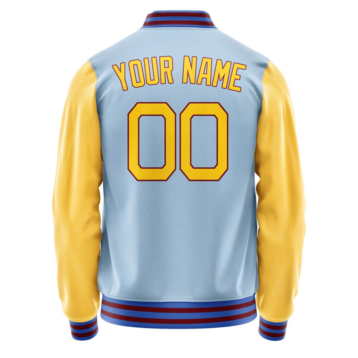 Custom Light Blue Gold Jacket JA0808300915B21530