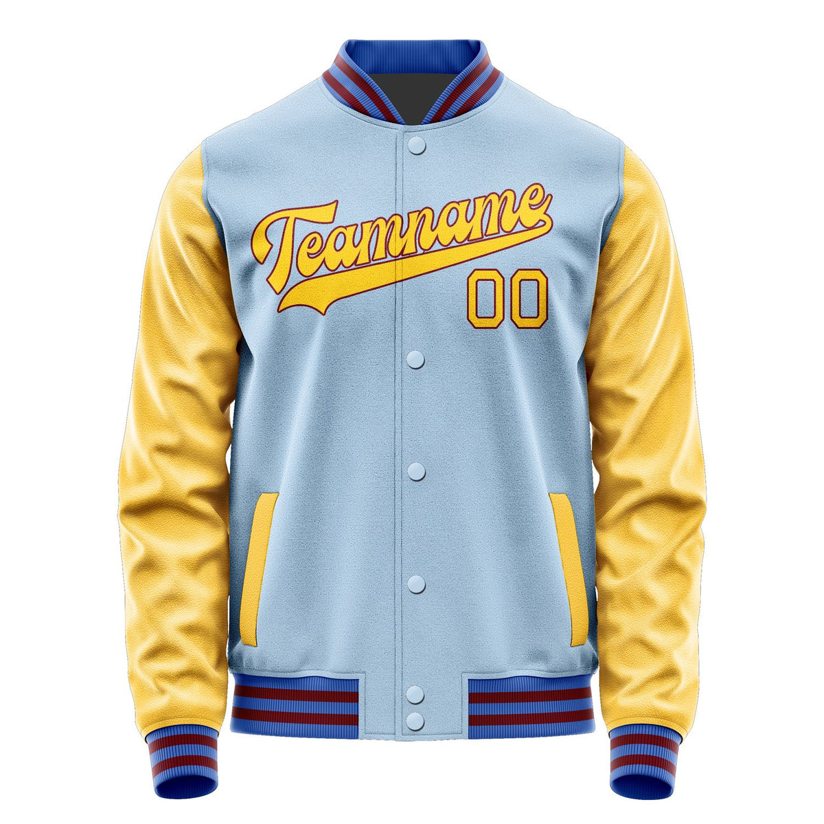 Custom Light Blue Gold Jacket JA0808300915B31530