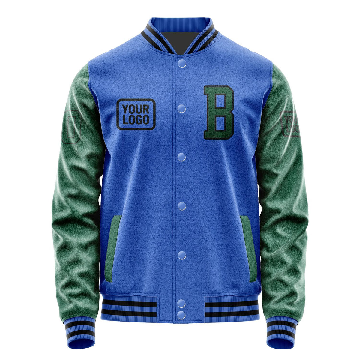 Custom Sky Blue Green Jacket JA090905091717050517