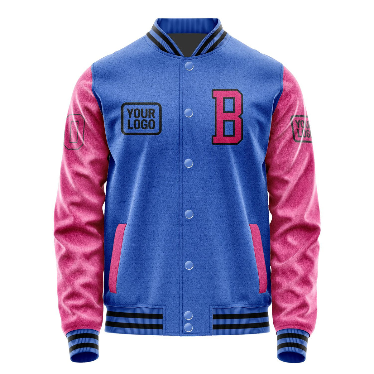 Custom Sky Blue Pink Jacket JA090913091717131317