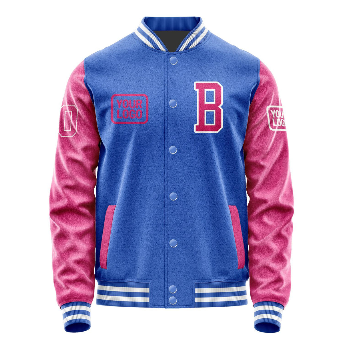 Custom Sky Blue Pink Jacket JA090913091818131318