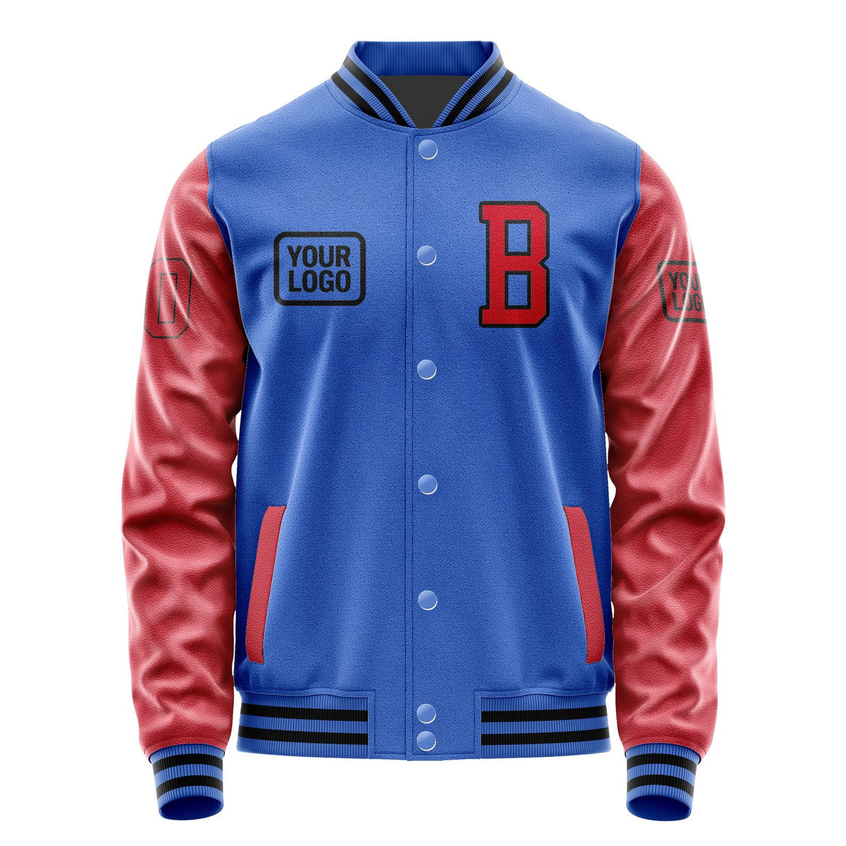 Custom Sky Blue Red Jacket JA090914091717141417