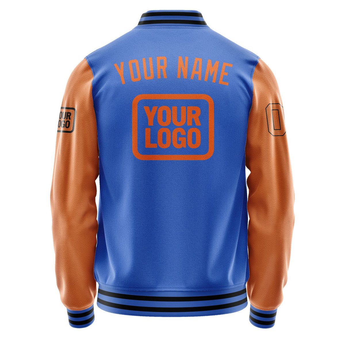 Custom Sky Blue Orange Jacket JA090928091717282817