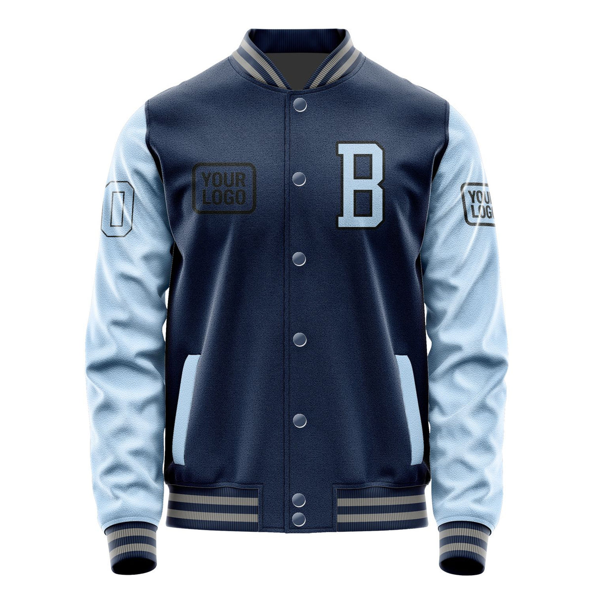 Custom Blue Light Blue Jacket JA101008100417080817