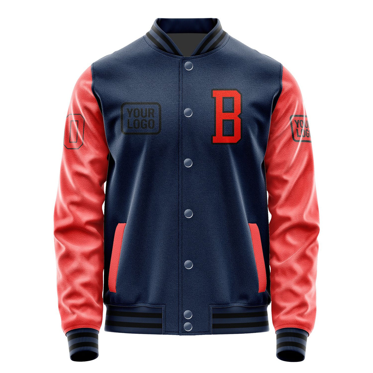 Custom Blue Orange Red Jacket JA101012101717121217