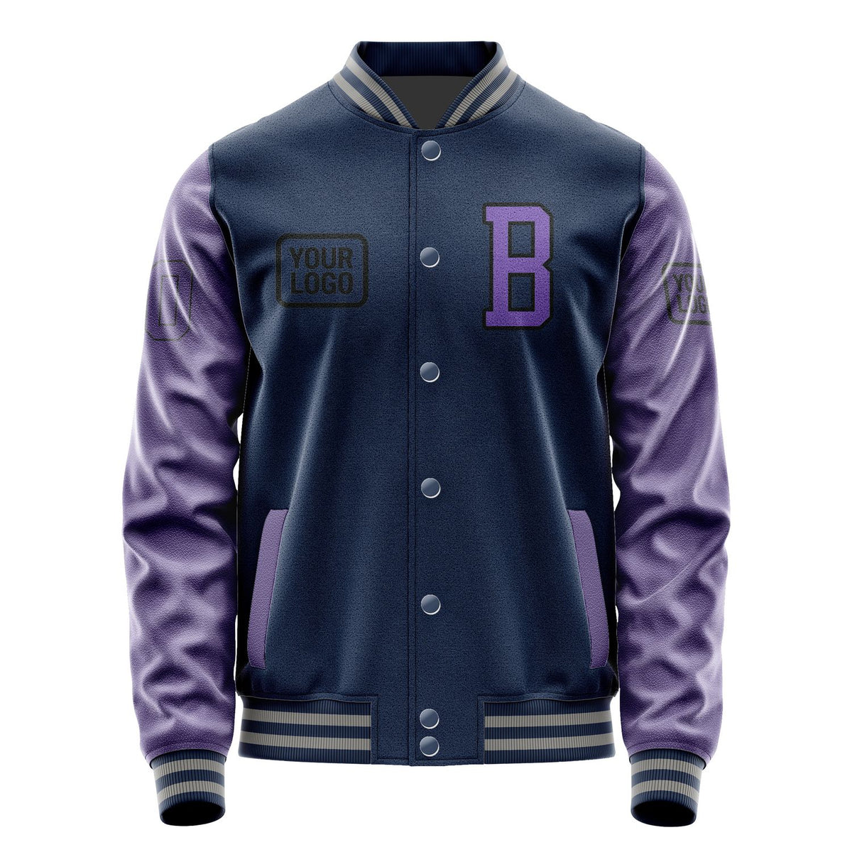 Custom Blue Light Purple Jacket JA101023100417232317