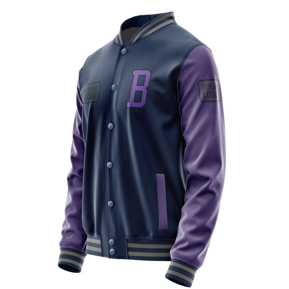 Custom Blue Light Purple Jacket JA101023100417232317