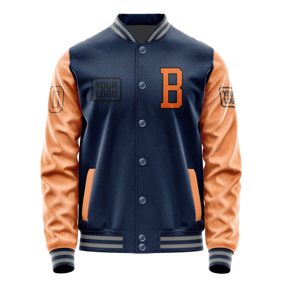 Custom Blue Orange Jacket JA101028100417282817