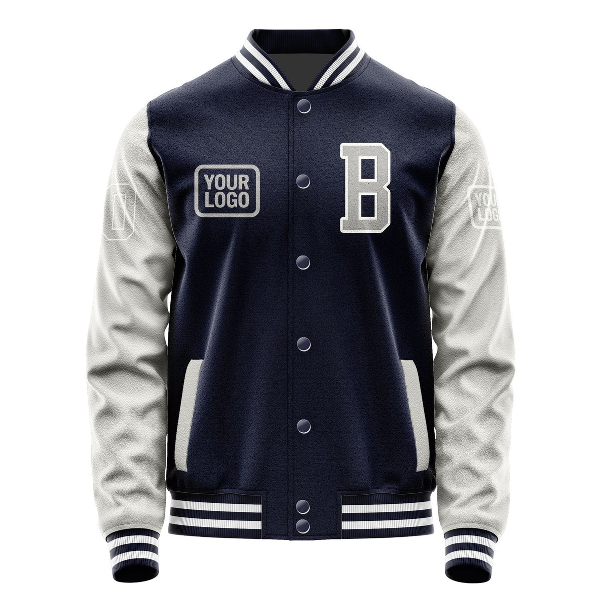 Custom Navy Gray Jacket JA111104111818040418