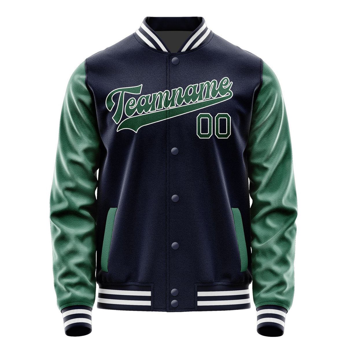 Custom Navy Green Jacket JA1111051118B31805