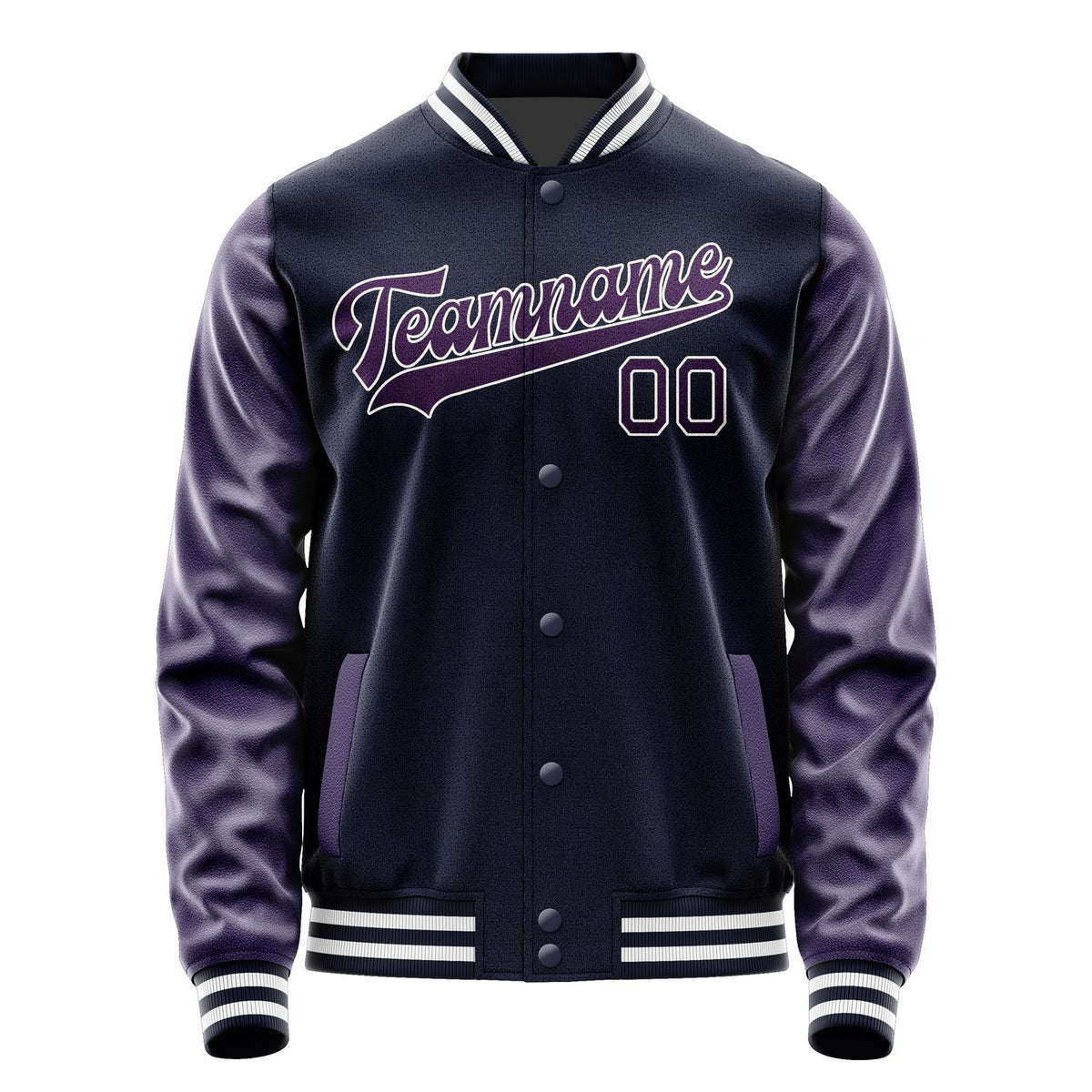 Custom Navy Purple Jacket JA1111071118B31807