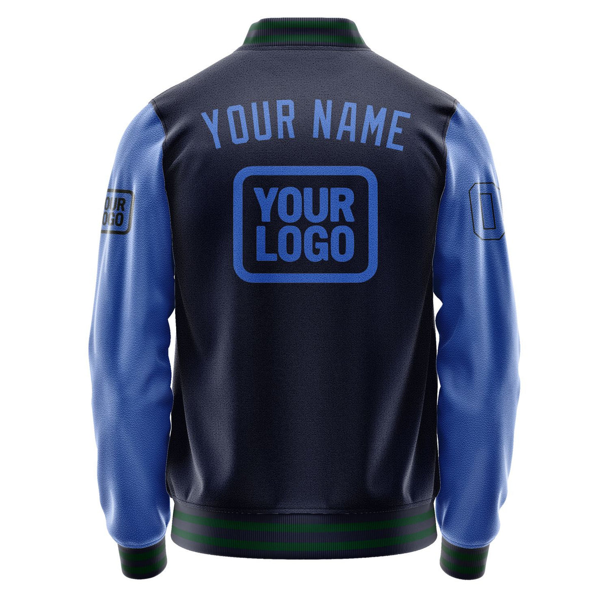 Custom Navy Sky Blue Jacket JA111109110517090917