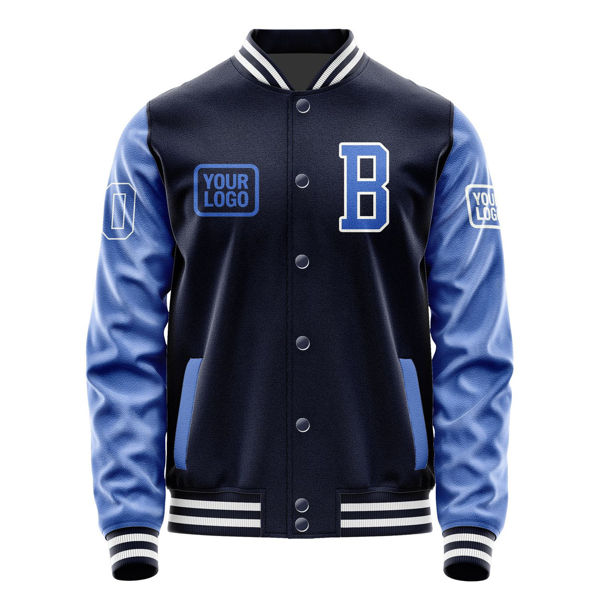 Custom Navy Sky Blue Jacket JA111109111818090918