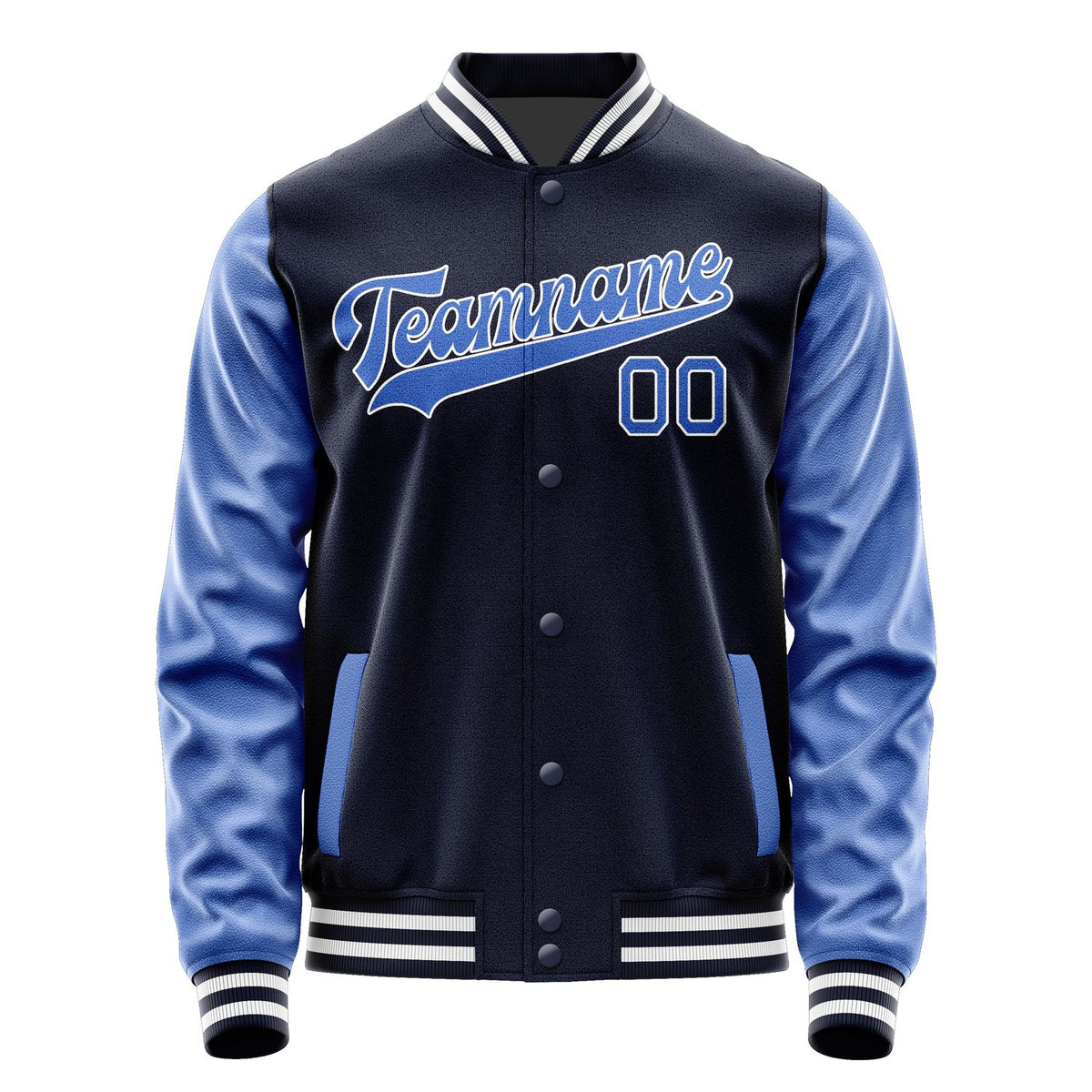 Custom Navy Sky Blue Jacket JA1111091118B31809