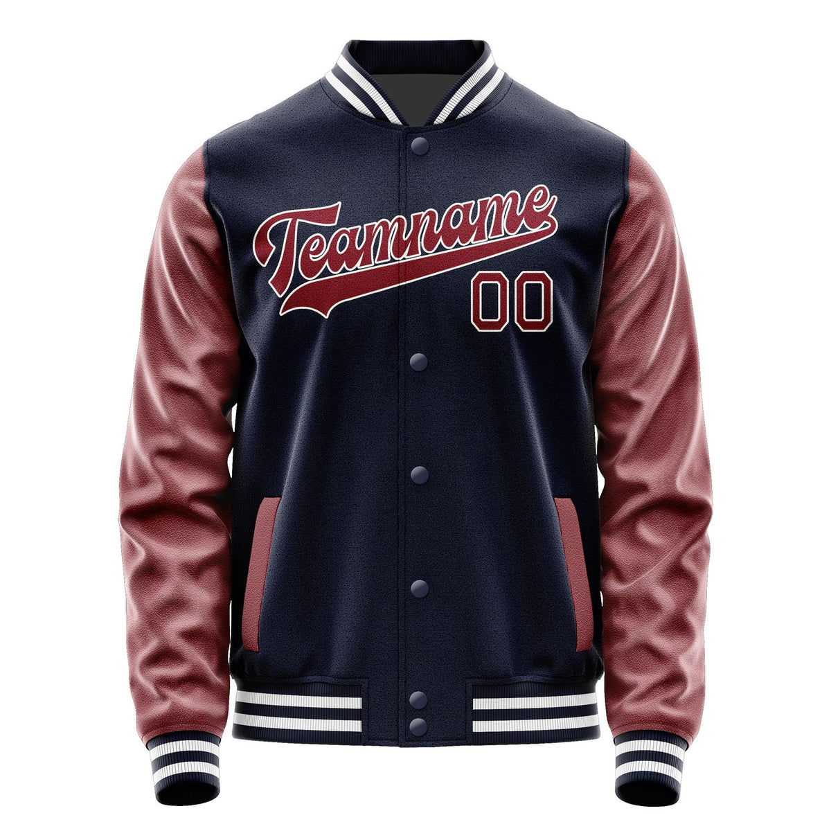 Custom Navy Crimson Red Jacket JA1111151118B31815