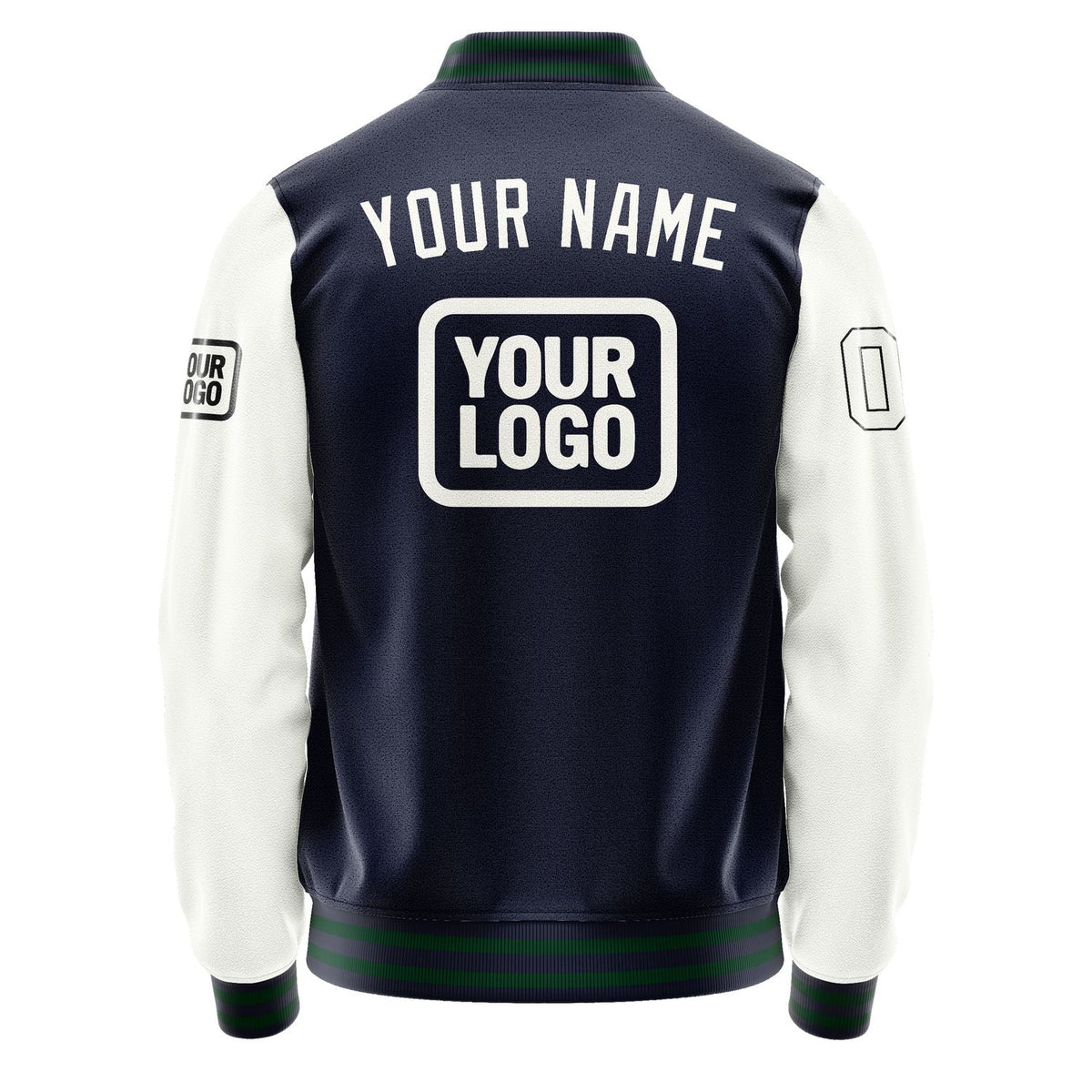 Custom Navy White Jacket JA111118110517181817