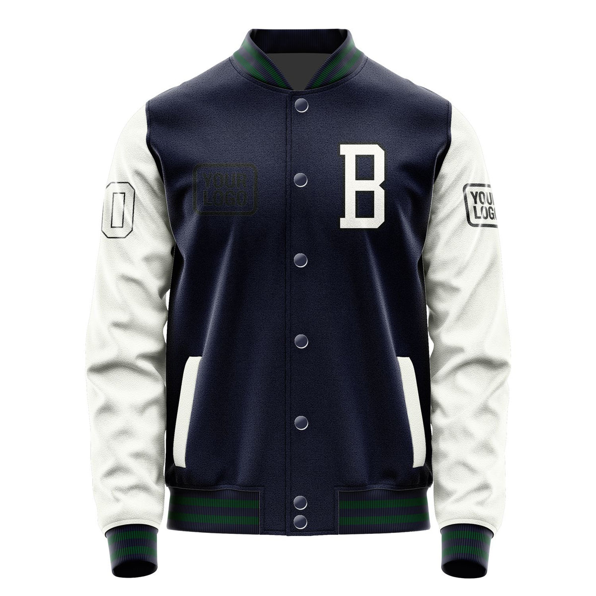 Custom Navy White Jacket JA111118110517181817