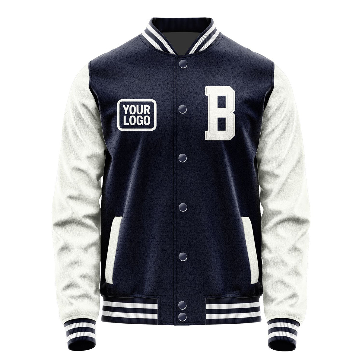 Custom Navy White Jacket JA111118111818181818