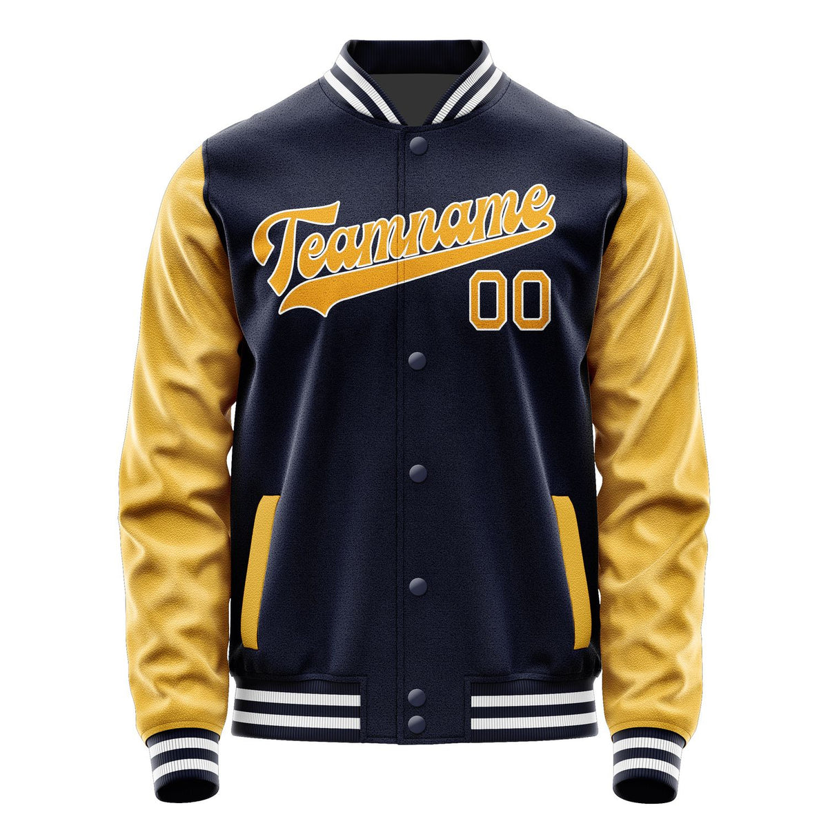 Custom Navy Yellow Jacket JA1111191118B31819