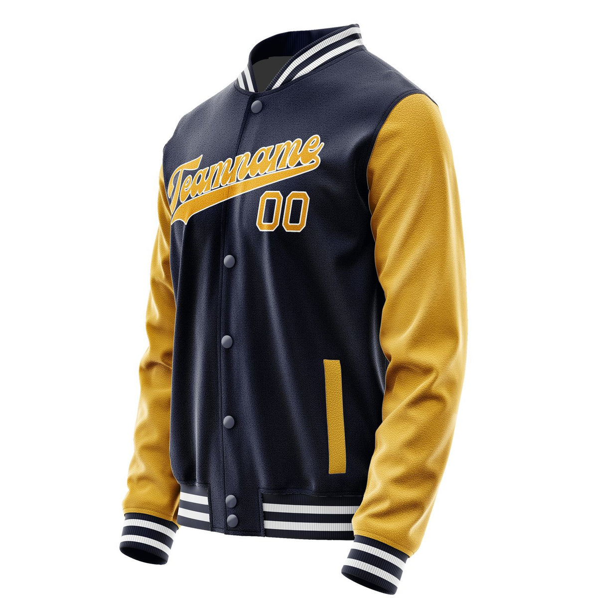 Custom Navy Yellow Jacket JA1111191118B31819