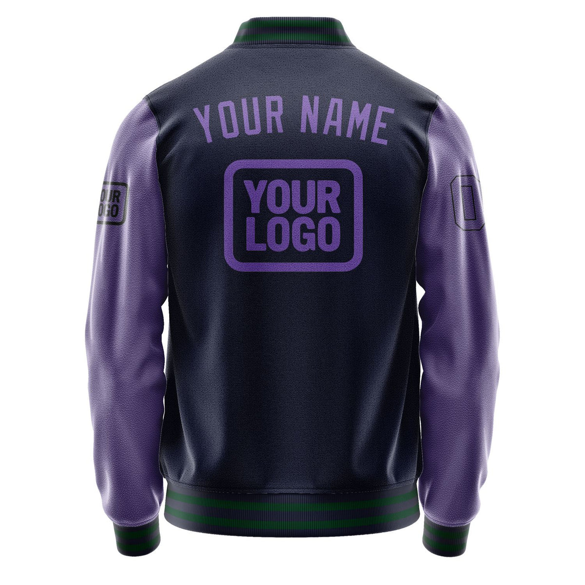 Custom Navy Light Purple Jacket JA111123110517232317