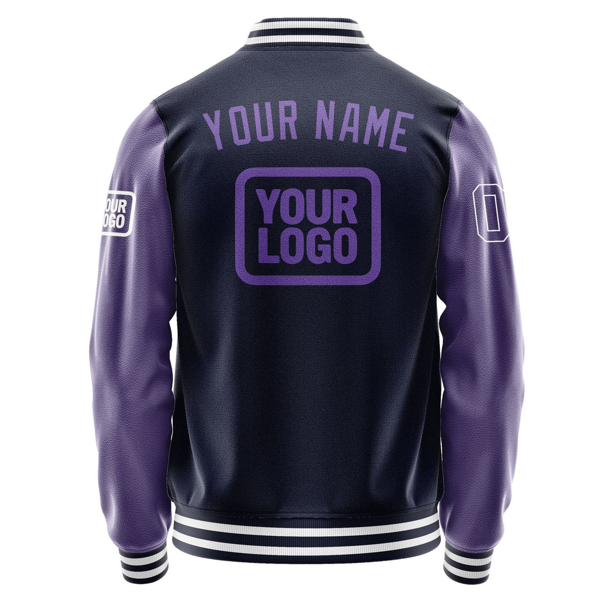 Custom Navy Light Purple Jacket JA111123111818232318