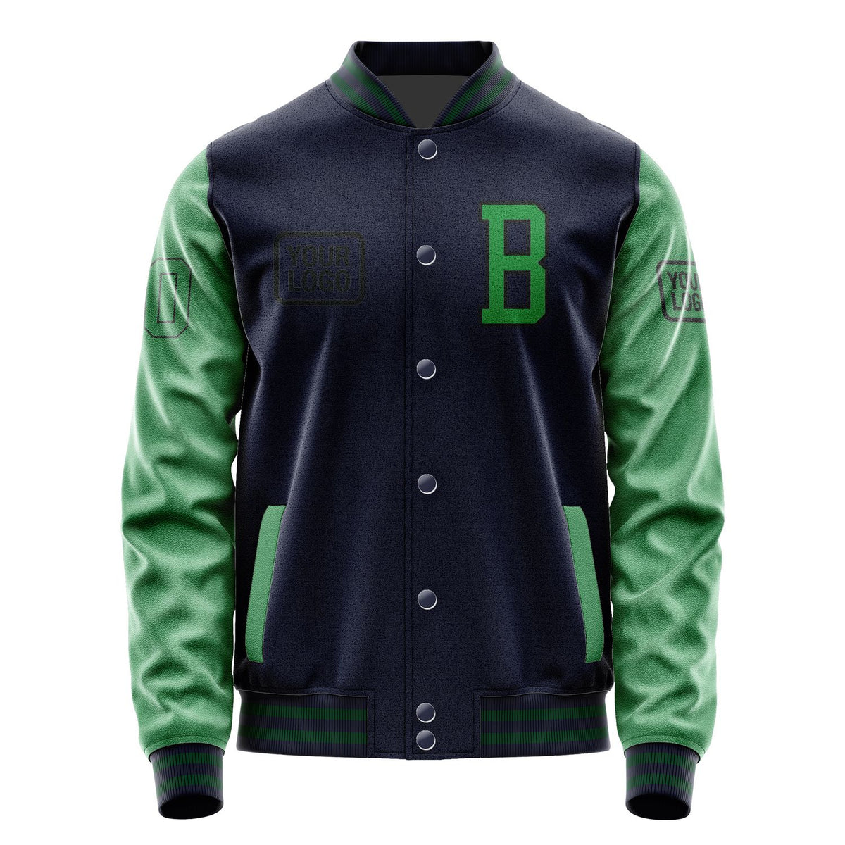 Custom Navy Emerald Green Jacket JA111124110517242417