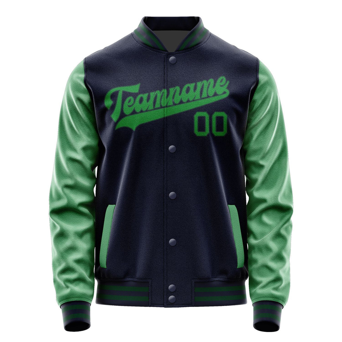 Custom Navy Emerald Green Jacket JA1111241105B30524