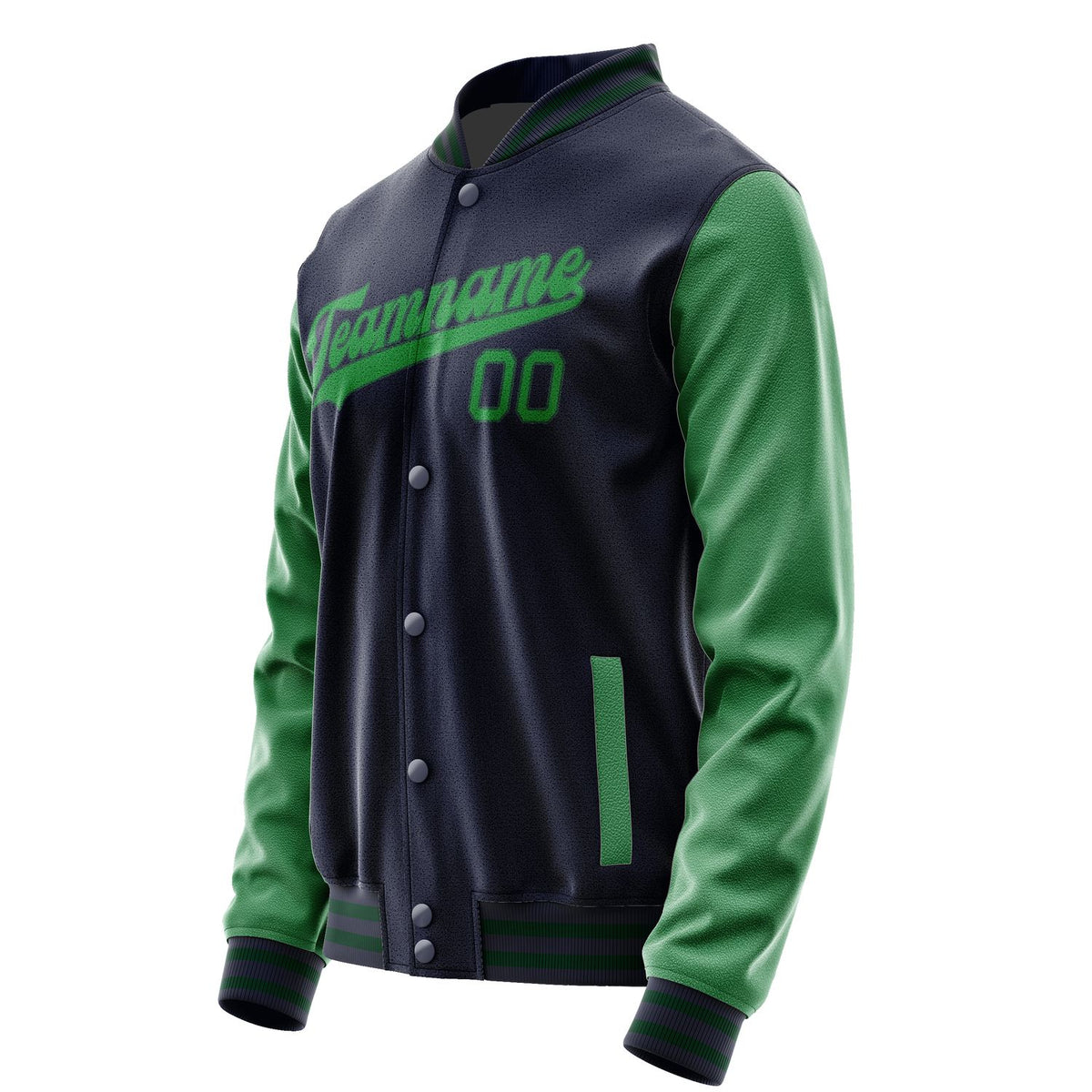 Custom Navy Emerald Green Jacket JA1111241105B30524