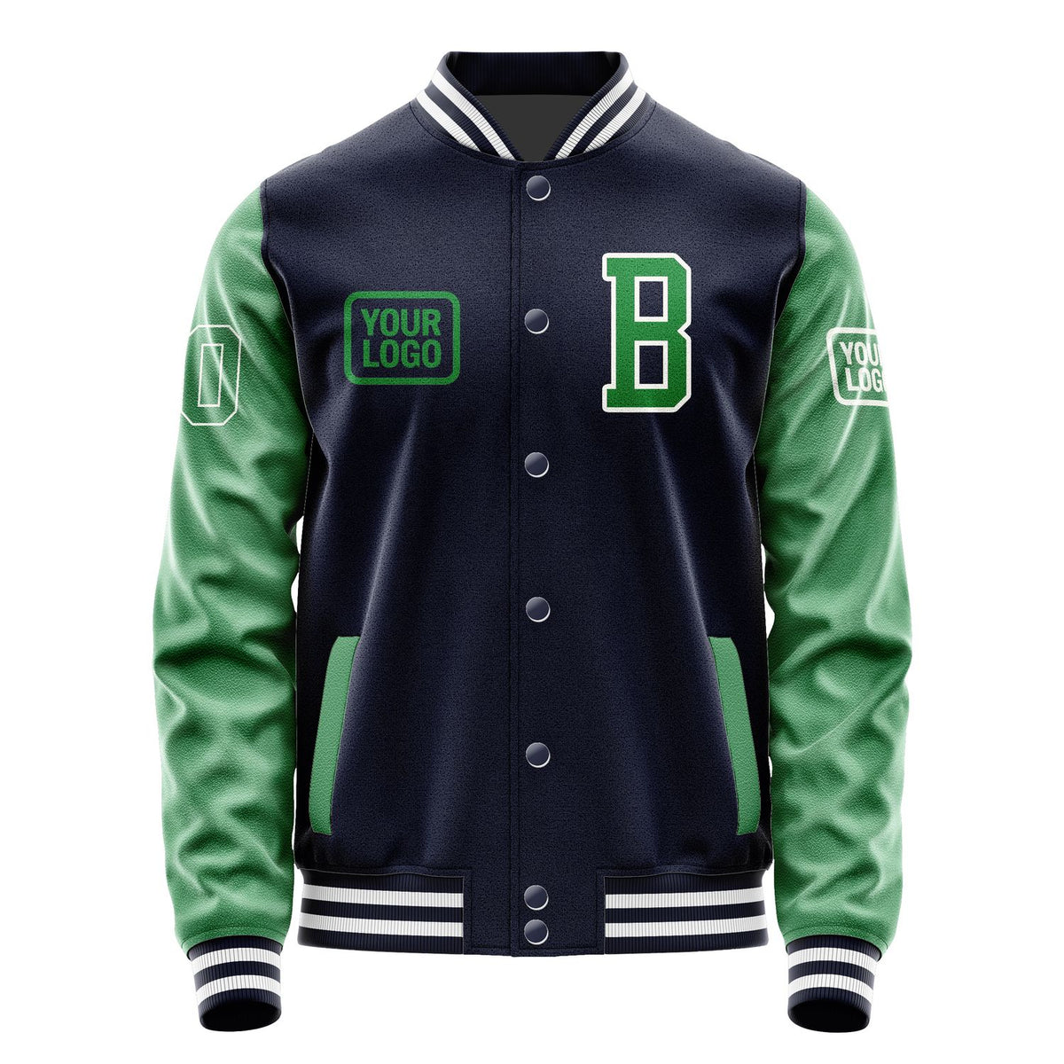 Custom Navy Emerald Green Jacket JA111124111818242418