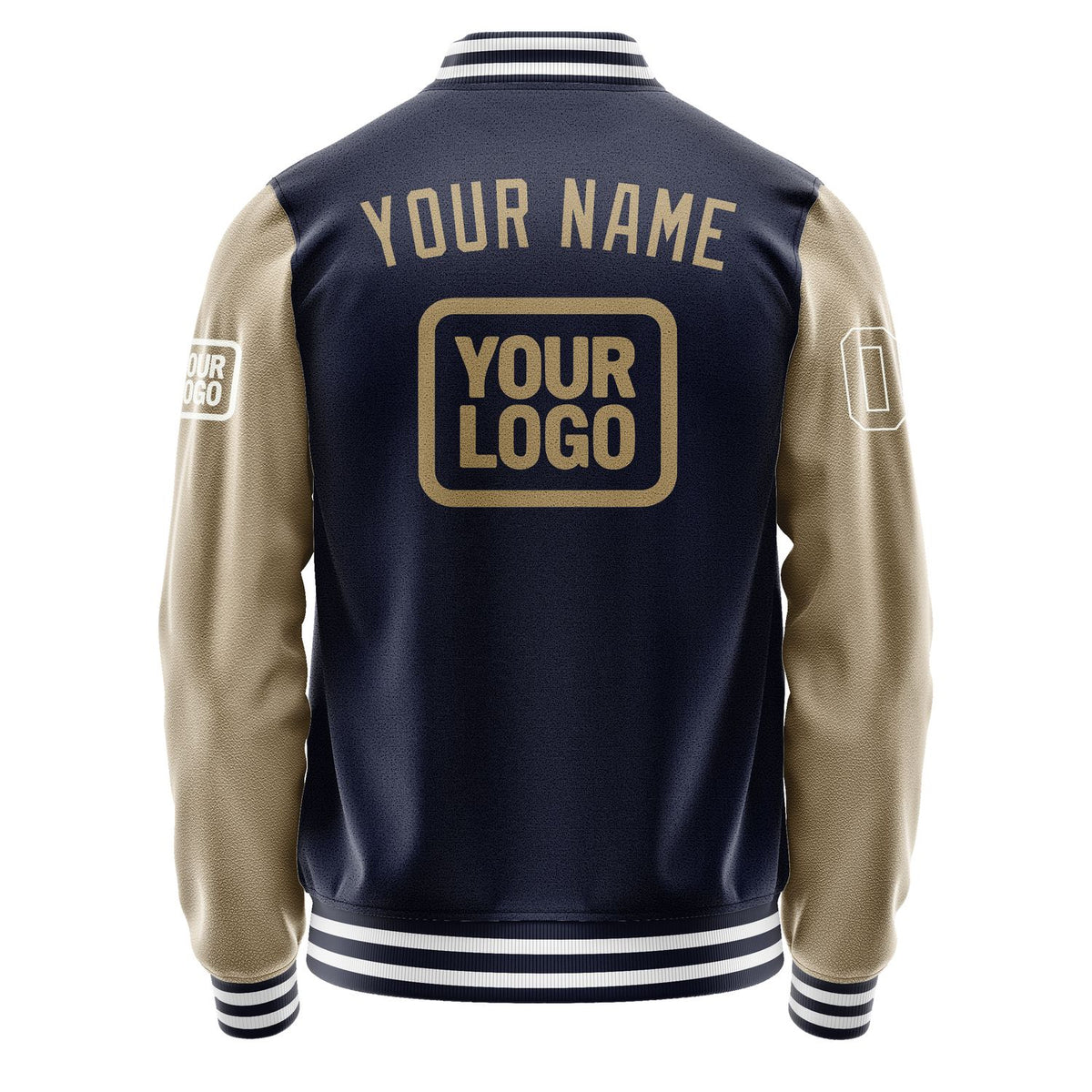 Custom Navy Light Khaki Jacket JA111125111818252518