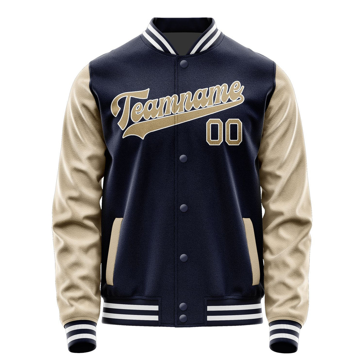 Custom Navy Light Khaki Jacket JA1111251118B31825