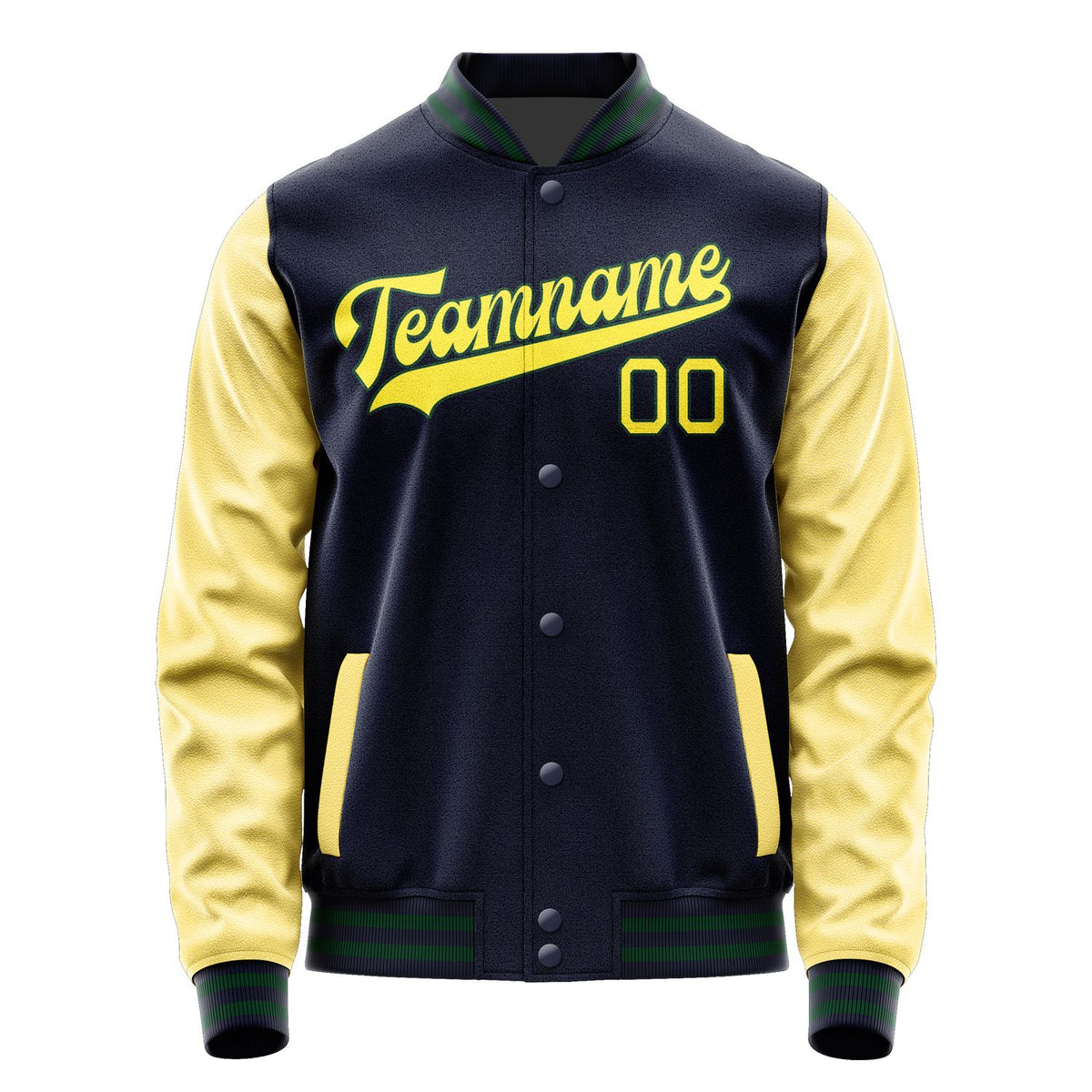 Custom Navy Light Yellow Jacket JA1111261105B30526