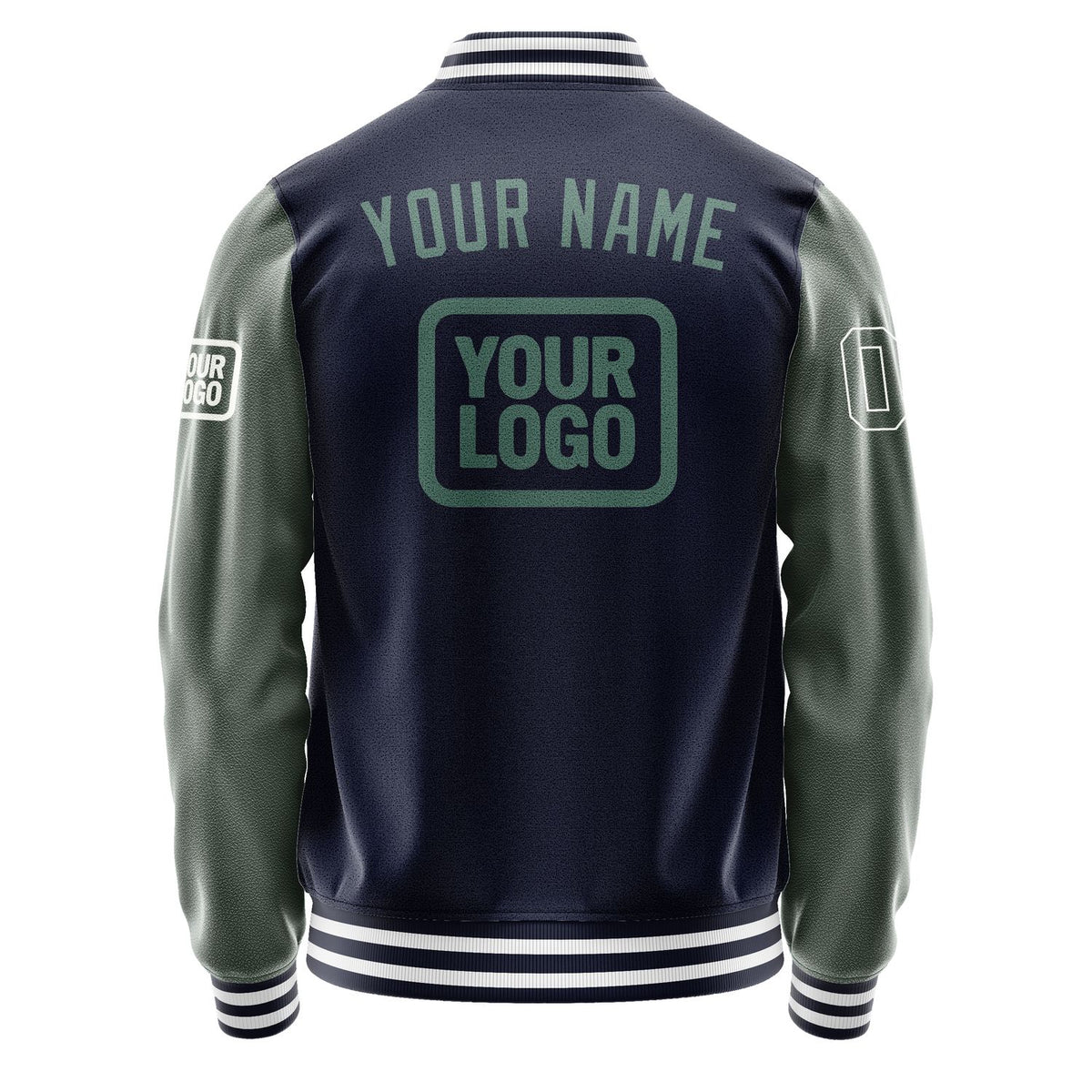 Custom Navy Blue Green Jacket JA111127111818272718