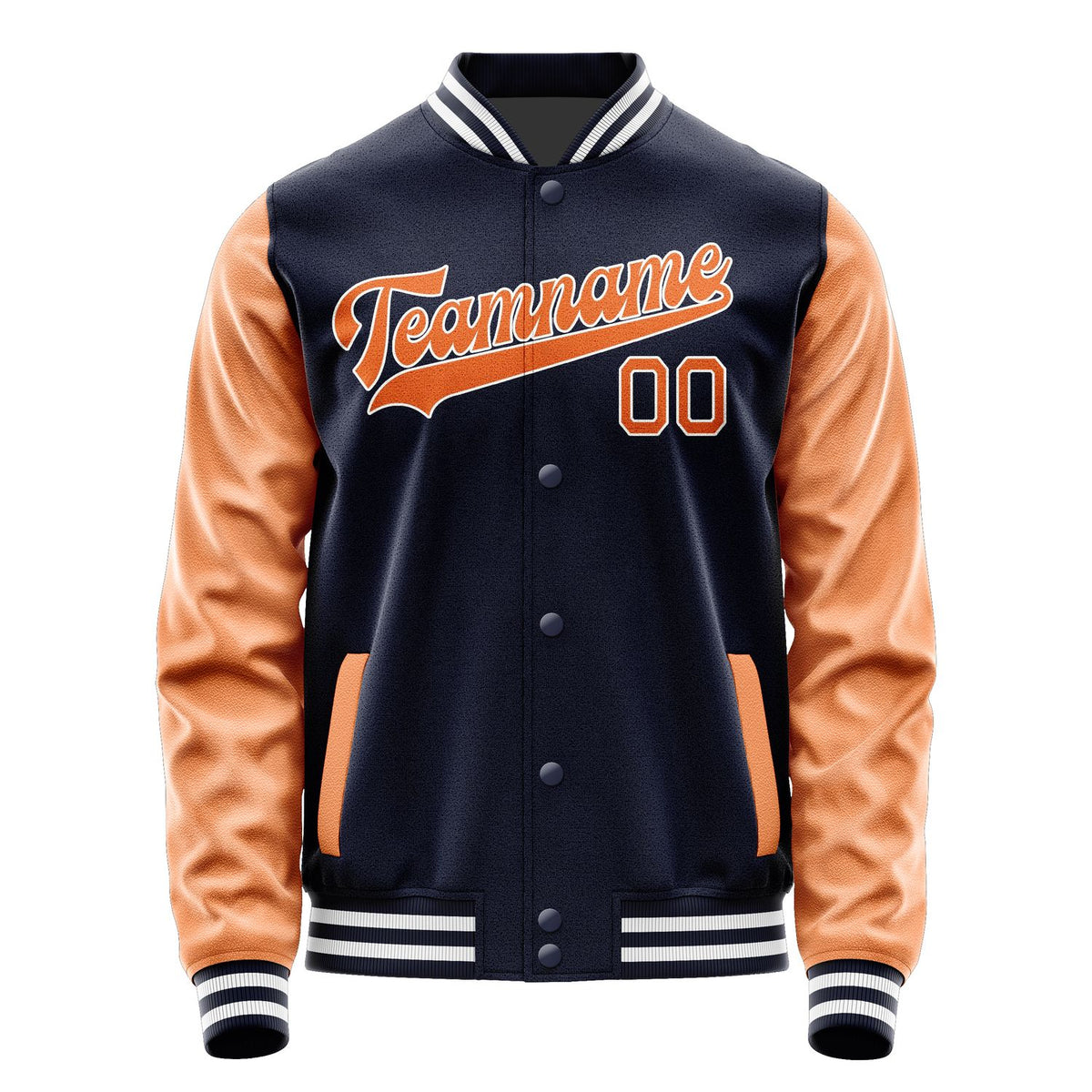 Custom Navy Orange Jacket JA1111281118B31828