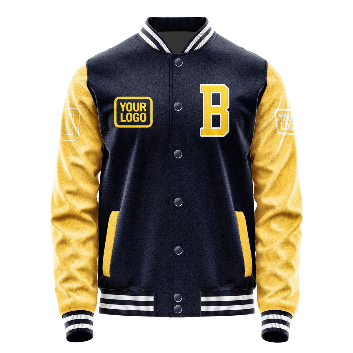 Custom Navy Gold Jacket JA111130111818303018