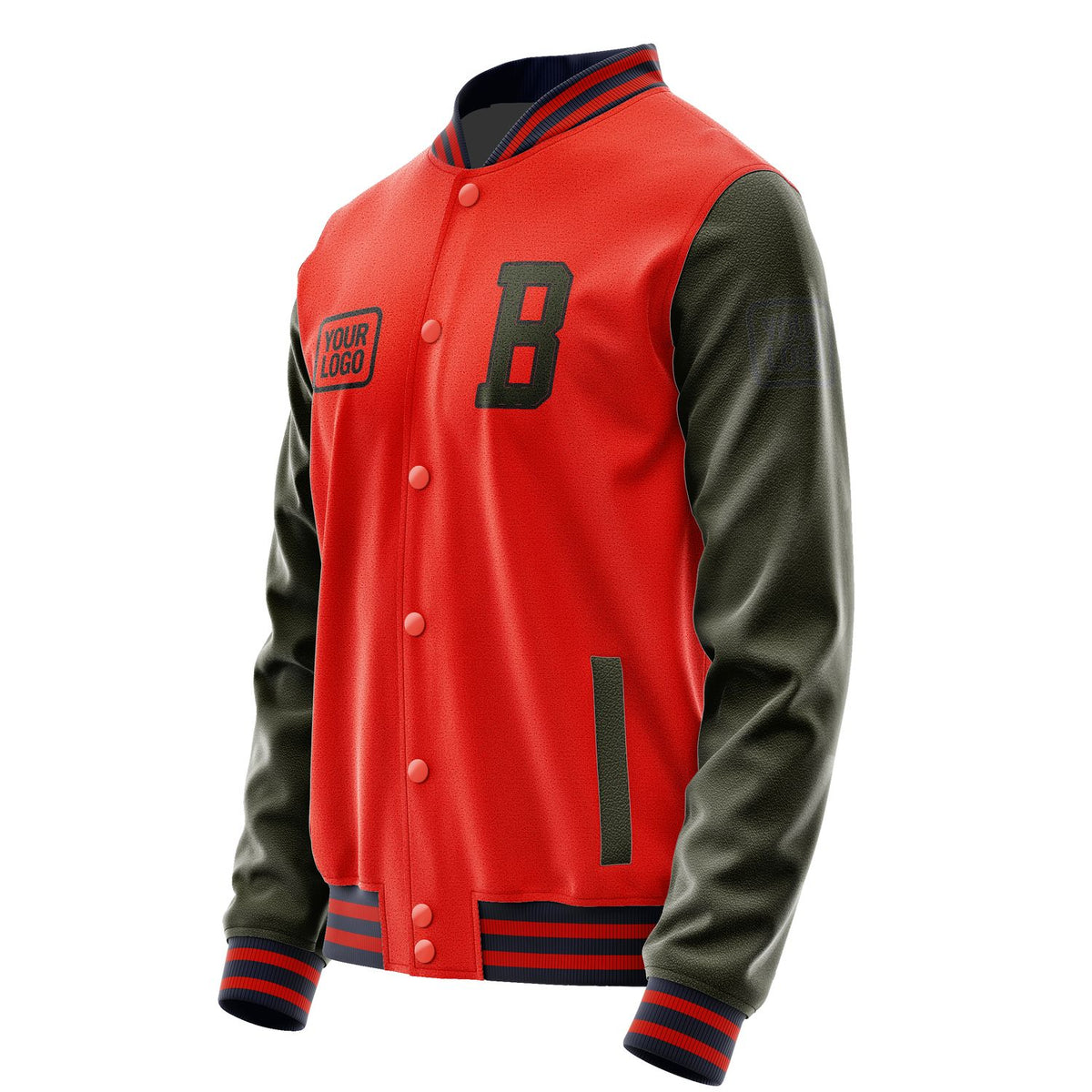 Custom Orange Red Olive Jacket JA121202111217020217