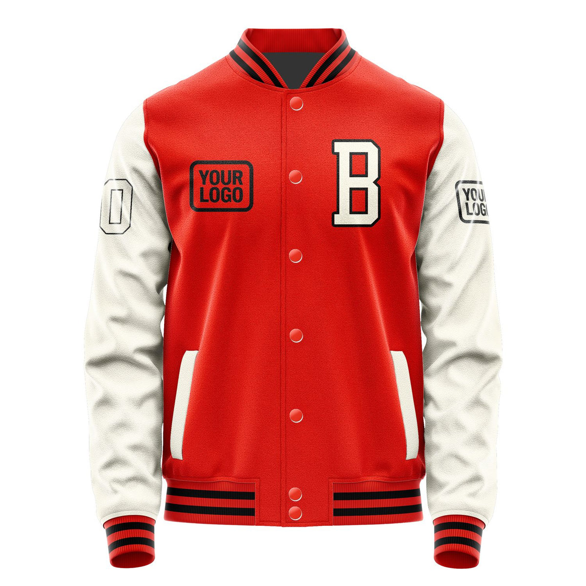 Custom Orange Red Cream Jacket JA121203121717030317