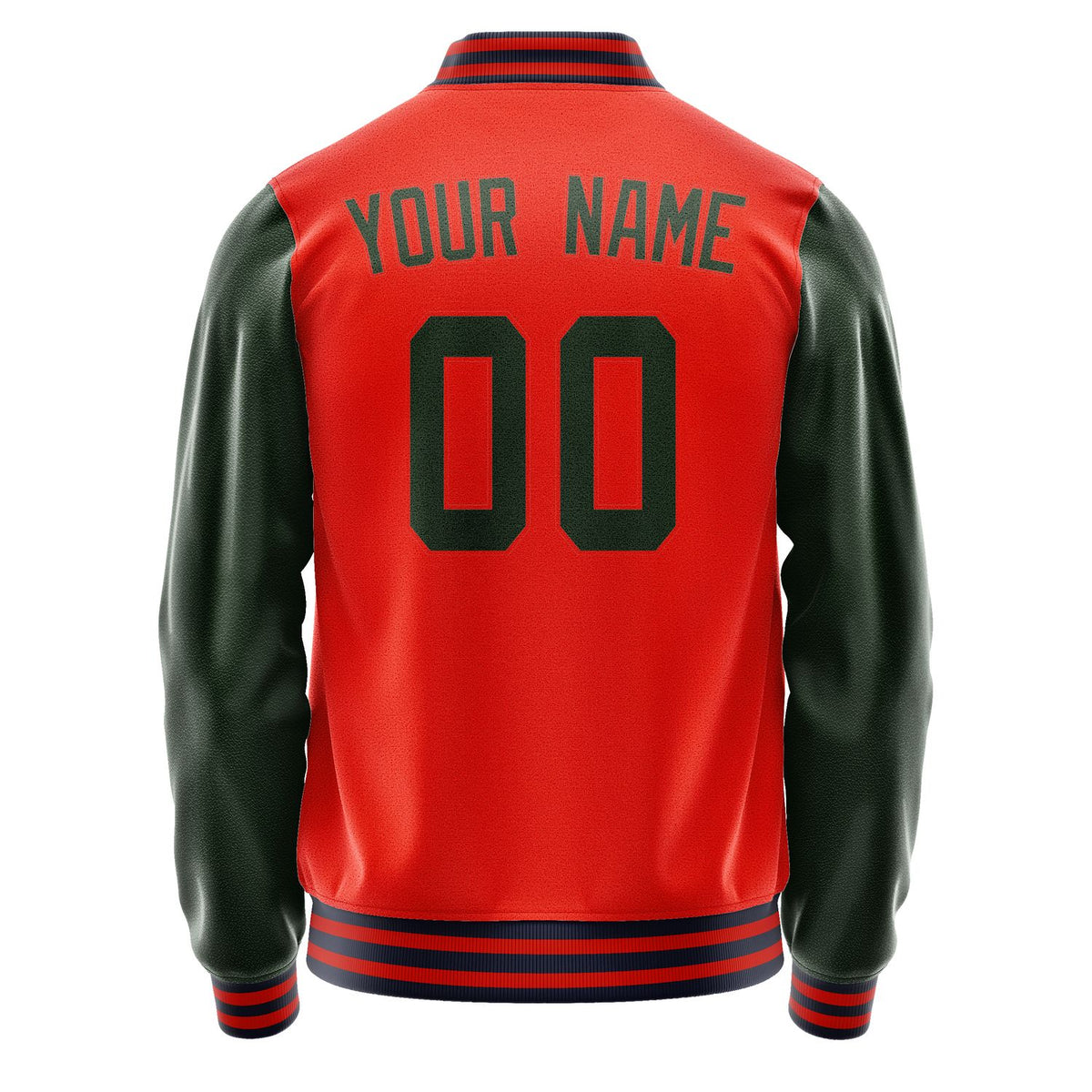 Custom Orange Red Dark Green Jacket JA1212061112B31206