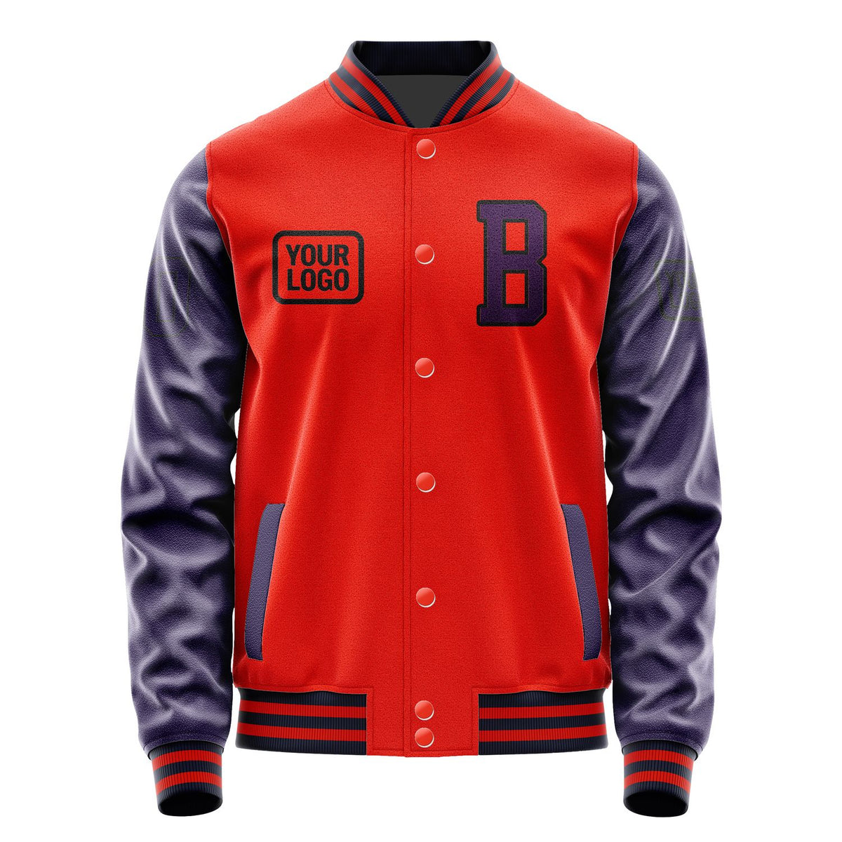 Custom Orange Red Purple Jacket JA121207111217070717